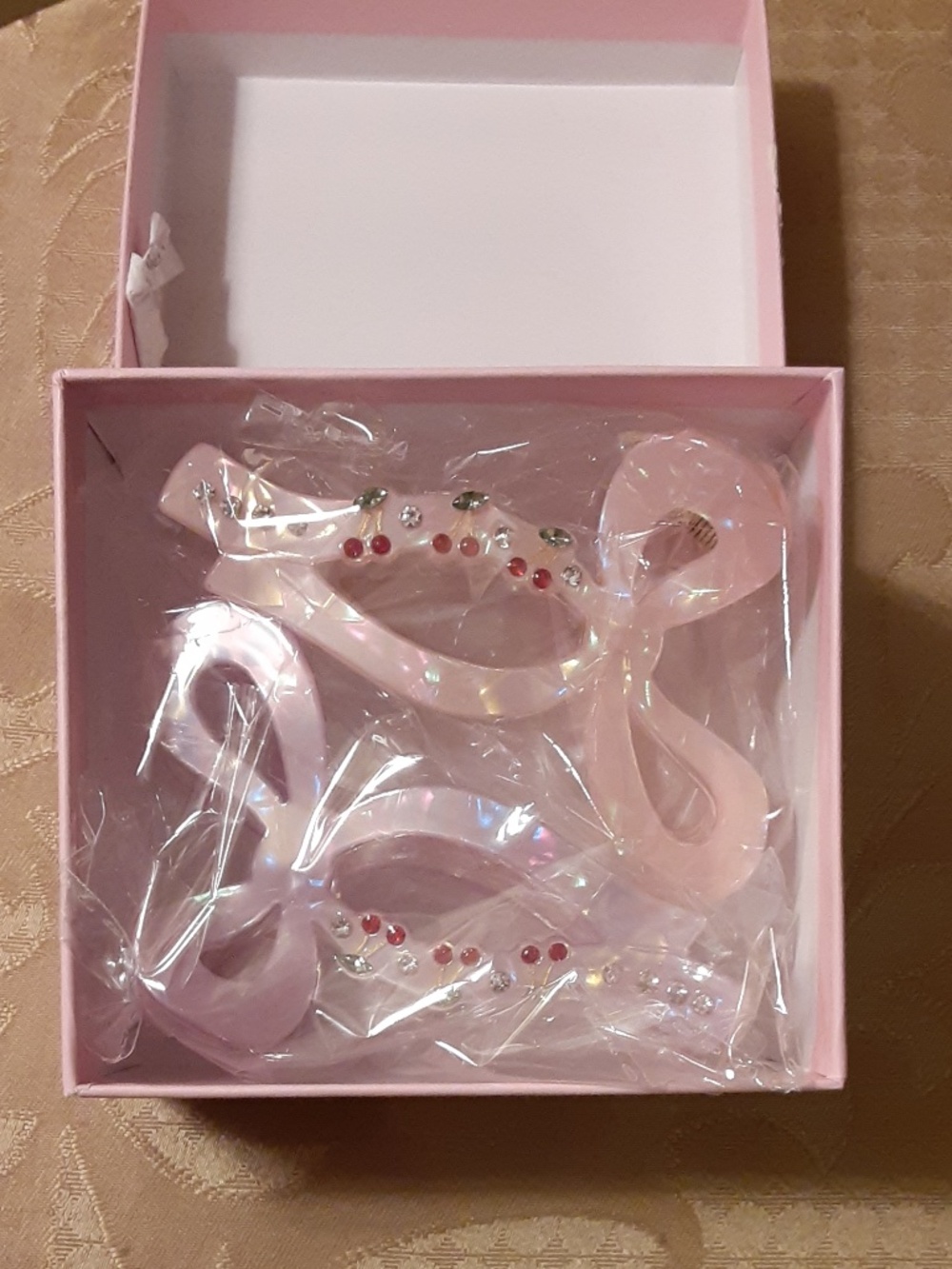 Jeweled Acrylic Hair Clip Set of 2